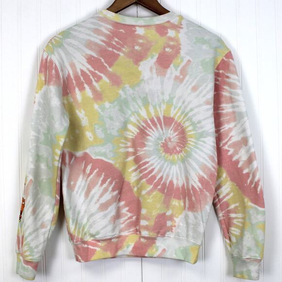 Nickelodeon Rugrats Womens XS Sweatshirt Tie Dye Oversized‎ Cartoon Pastel Retro - Picture 2 of 9